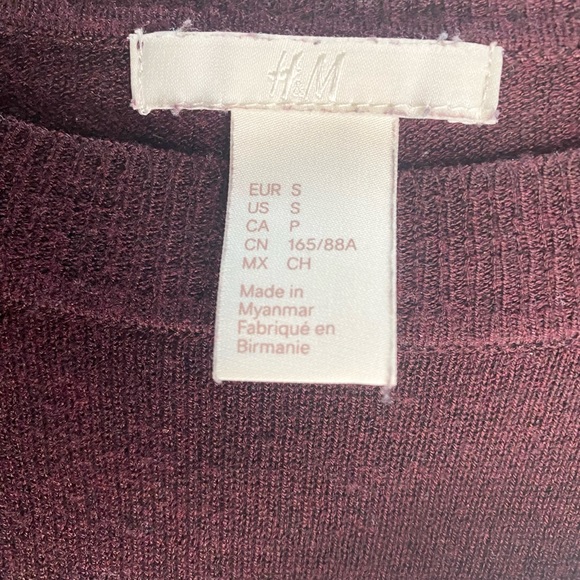 Sweater Bundle Thin Knit Quality Woman’s Sweaters Layering Rayon Burgundy Crew - Picture 9 of 12